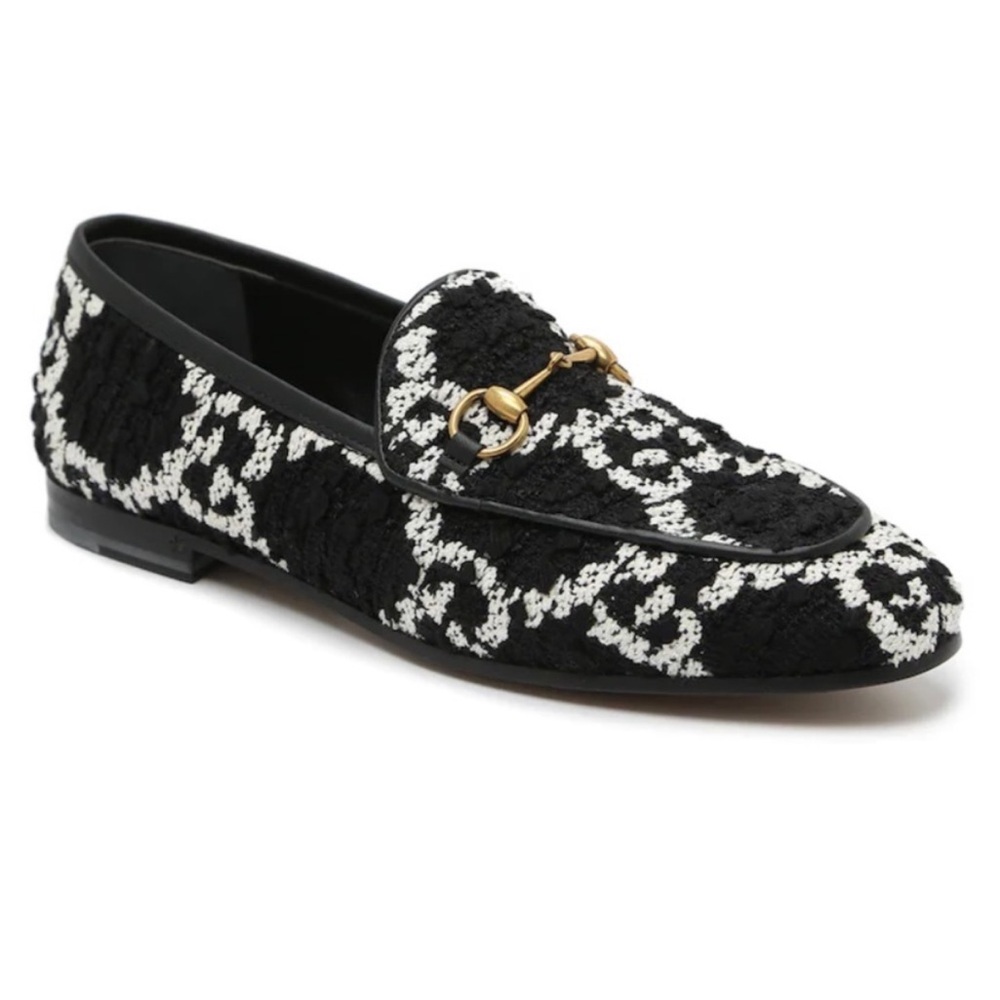 GUCCI Jordaan tweed loafers